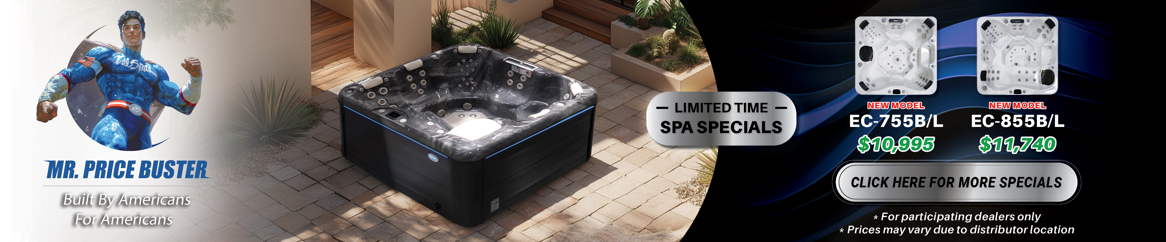 Calspas hot tub being used in a family setting - Bossier City